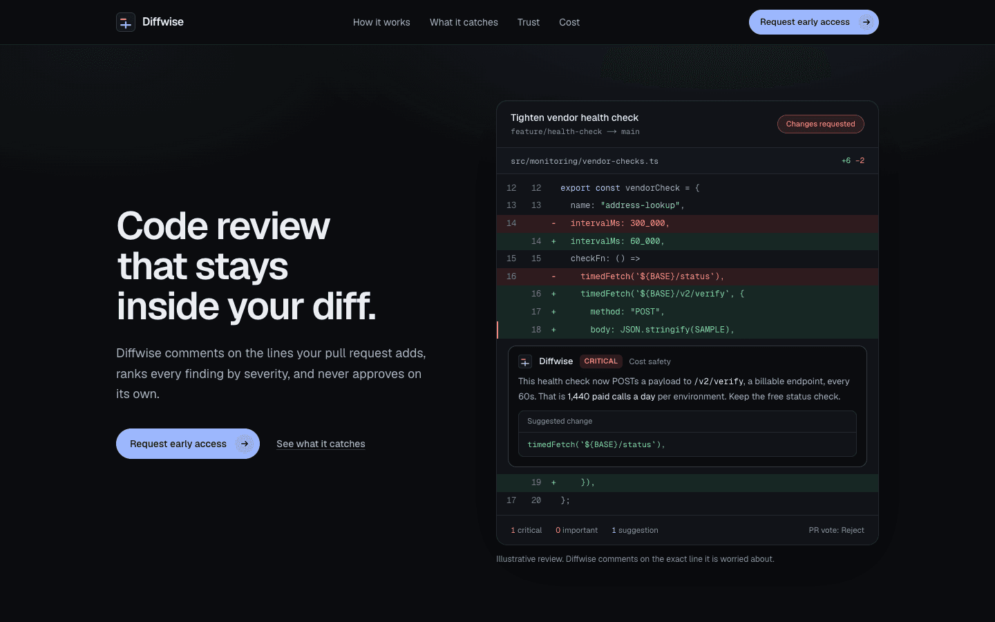 Diffwise live screenshot
